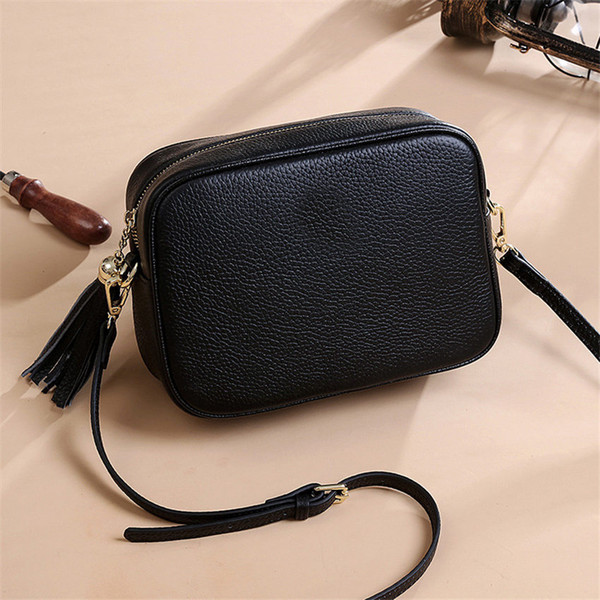 Tassel camera bag for women famous brand designer crossbody bag genuine leather single shoulder bag high quality handbags