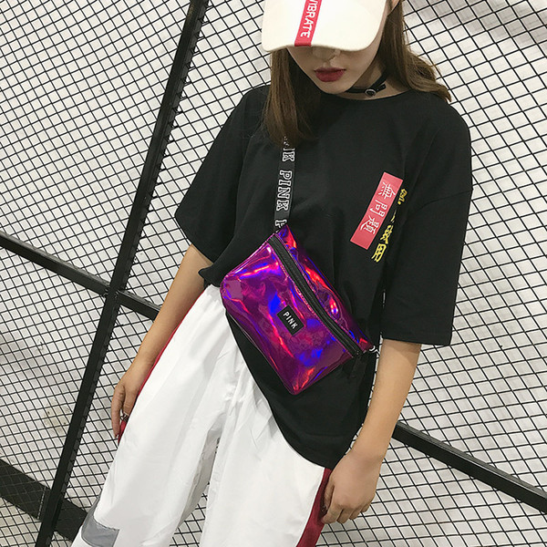 Shoulder Bags 2018 Fashion Cross Body Bag PU Laser Awesome Small Bag Women Japan and Korean Style Interior Zipper Pocket Soft Zipper