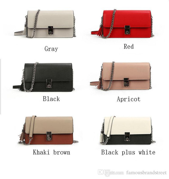 Luxury fashion Women's bag leather handbag solid color designer Lady bags diagonal package chain high quality small square bag women ba