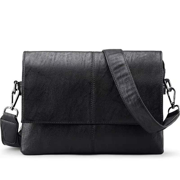 Classic Single Shoulder Bag Men's New Genuine Leather Slant Bag, Transverse Business Leisure Cowhide Men's Bag Tide, 2019