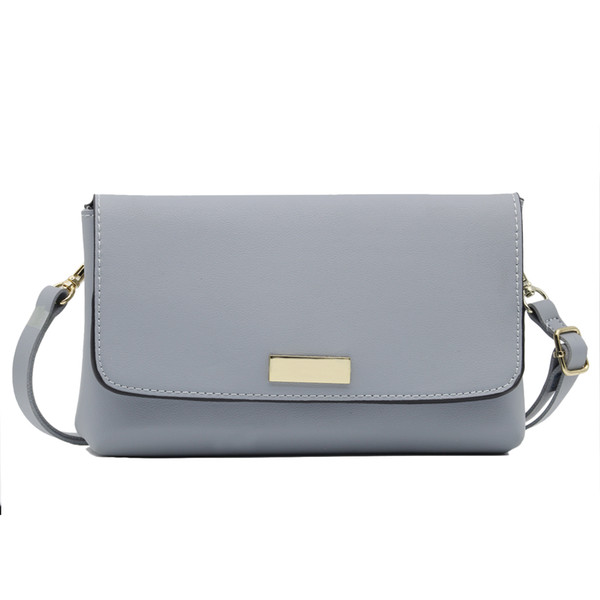 Simple Style Synthetic Leather Crossbody Purse Bag Wristlet Clutch PU Small Handbag for Women