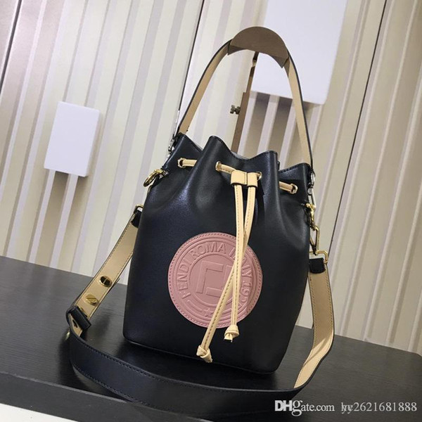 Designer Handbags Bucket Bags Women's Handbags Shoulder Bags Gold Metallic Metal Sign Decoration Colorblocking Fabric Made in Italy