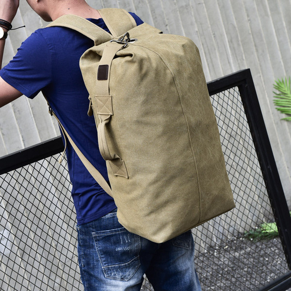 Fashion and Large Capacity Travel Shoulder Bag Men Back Outdoor Travel Sports Canvas Shoulder Bag Men