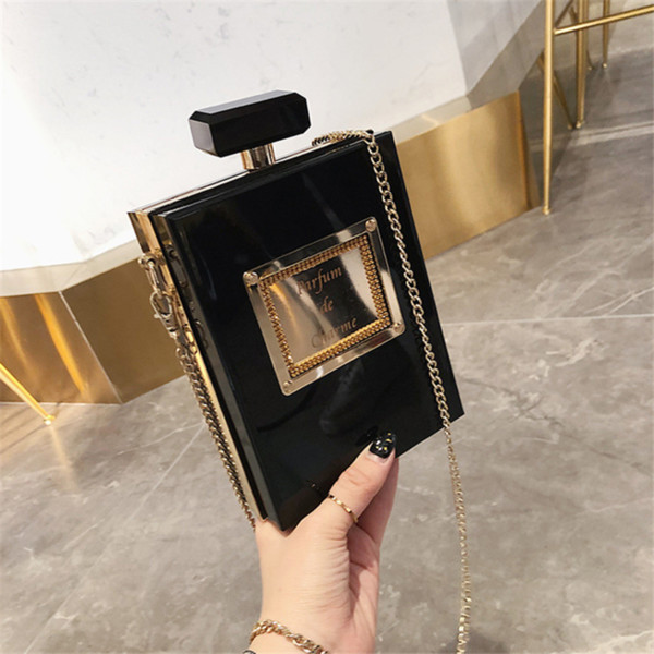 Perfume Box Bag Women Shoulder Bags Designer Cola Can Shape Chains Female Crossbody Bags Chic Ladies Evening Clutch Purse