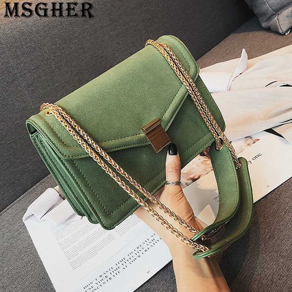 MSGHER Frosted Solid Vintage Women Shoulder Bag Concise Style Autumn Gentle Color Joker Practical Casual Girl Bag WB3236