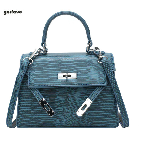 Korean style fashion girl crocodile pattern women handbag shoulder crossbody bag