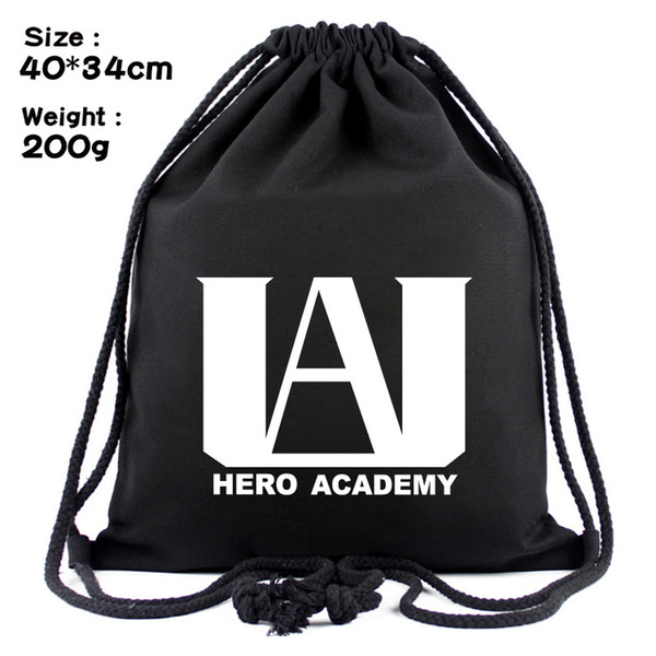 IVYYE Hero Academia Style Fashion Canvas Backpacks Cartoon Drawstring Backpack Casual String Bags shopping Knapsack Unisex New