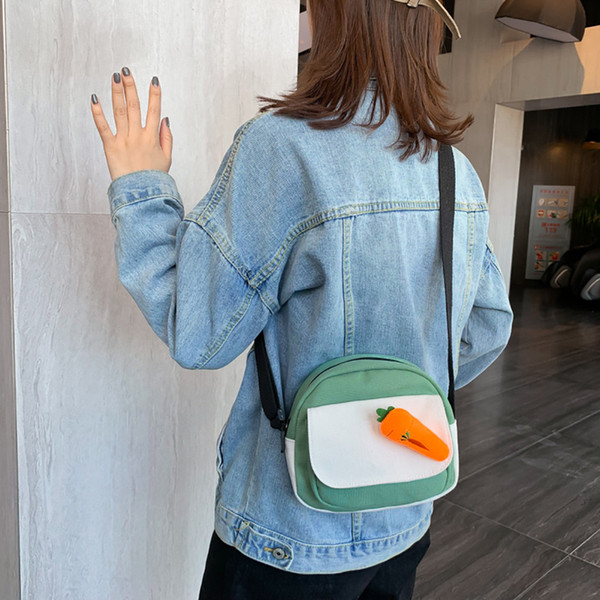 Shoulder Bag Women Fashion Canvas Patchwork Radish Coin Purse Ladies Elegant Design Beautiful Shoulder Handbag Casual Bag new #T