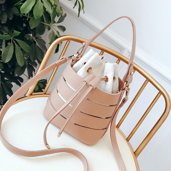 Woman Crossbody Bags Casual PVC Hollow Shoulder Bag Multi-function Bucket Bag Multi-layer Handbag Drop Shipping ##0