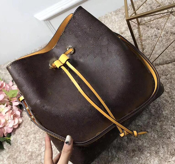 NEONOE shoulder bags Noé leather bucket bag women famous designer handbags high quality flower printing crossbody bag purse TWIST M44020