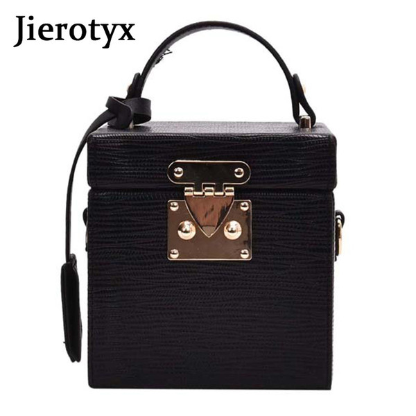 JIEROTYX New Fashion Vintage box Design Stitching Color Women Party Handbag Crossbody Mini Messenger Shoulder Bag Ladies Purse