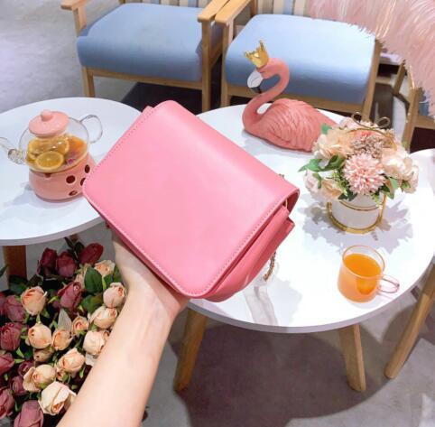 Very nice Simple Fashion Big logo Square Bag Leather camera bag Gorgeous messenger bag Women's Mini purse
