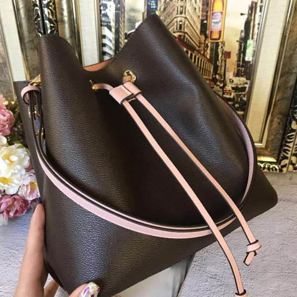 shoulder bags Noé leather bucket bag women famous brands designer handbags high quality flower printing crossbody bag purse check