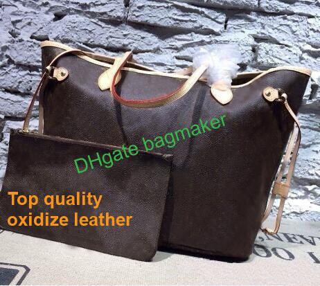 Top quality 40995 designer genuine leather will oxidize never mm/gm full women tote bag with removable zippered clutch Shoulder purses 40156