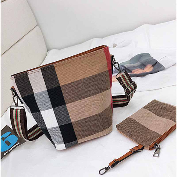 New Fashion Brand Women Drawstring Bag Handbags Womens Satchel Bags Cross Body Shoulder Bags Ladies Tote Bag 2 Picecs