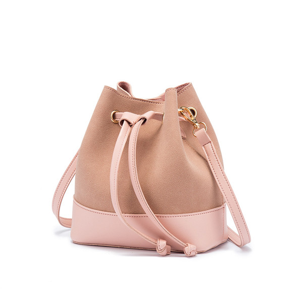 4 colors purse shoulder bags pu leather bucket bag women handbags high quality crossbody bag