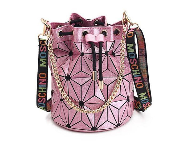 Famous Brand Women Female Bag Geometric Handbags Plaid Chain Shoulder Crossbody bags Laser Drawstring BaoBao Diamond Bag Drop Shipping