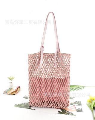 Pure manual cotton yarn wrapping hand-tied hollow straw wrapping