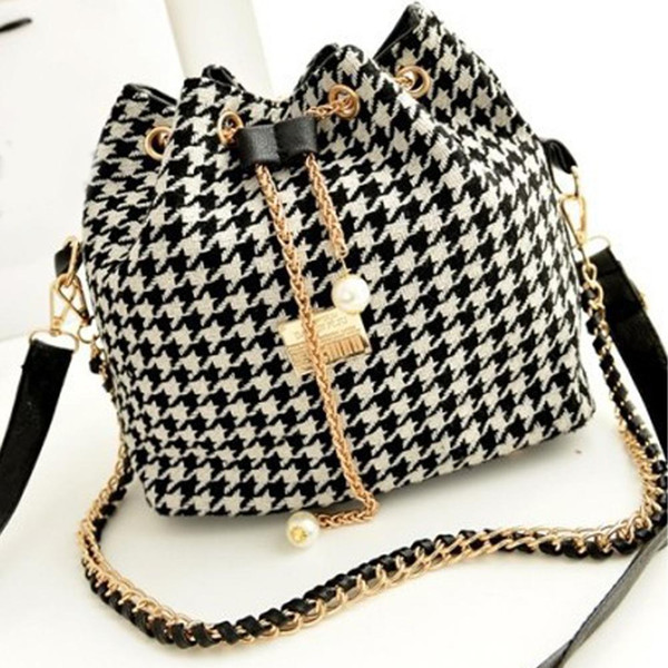 2018 promotion price Bohemia Canvas Drawstring Bucket Bag Shoulder Handbags Women Messenger Bags