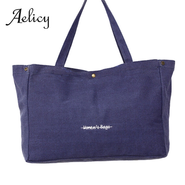 Aelicy Large Big Capacity Women Men Handbag Daily Use Tote Bucket Bag Ladies Fashion Canvas Shopping Bag Single Shoulder