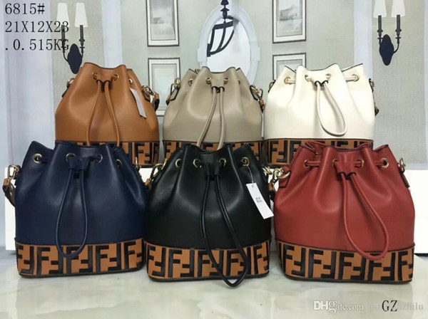 2019 best-selling leather bucket bag ladies cosmetic bag tote shopping dust-proof wallet fashion shoulder