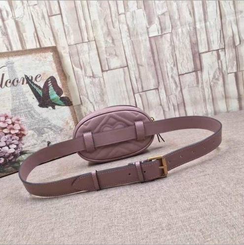 Leather Belt Bag Top Zip Closure Leather Lining wallet Women Waist Bag crossbody bag 476434