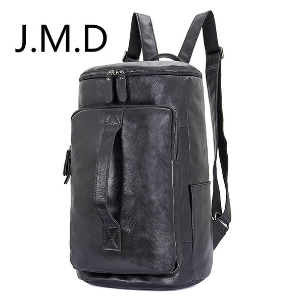 J.M.D 2019 New High Quality 100% Real Cow Leather Men's Backpacks Tote Designs Large Travel Bag 2006A