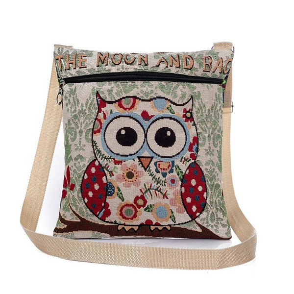 Women cartoon shoulder bags owl embroidery crossbody messenger bag
8000
s national style lovely handbags wholesale