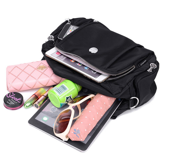 New waterproof nylon bag handbag Multi layer Oxford bag fashionable single shoulder messenger lady casual bag.