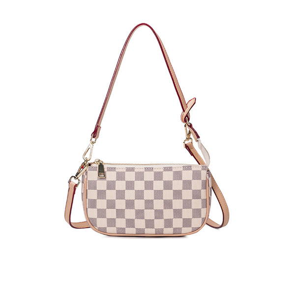 2020 Women Shoulder Bag Pu Leather High Capacity Crossbody Bag European and American Fashion Lattice Design Luxury Women's