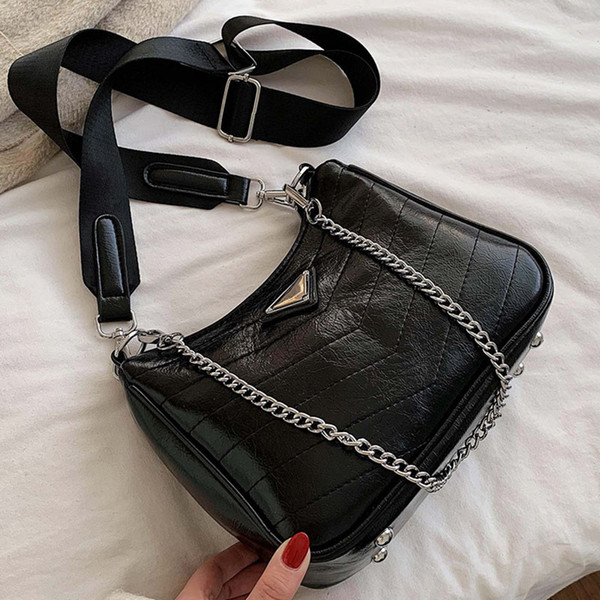 Luxury Women's Crossbody Bag Women Bags PU Chain Handbag Designer Dumpling type Shoulder Bag Retro Female Underarm package HW680