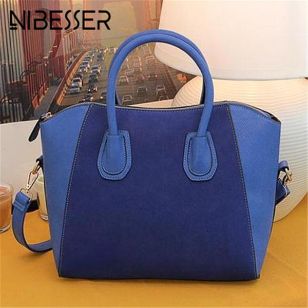 NIBESSER New Fashion Women Shoulder Bag High Quality Sweet Hobos Luxury Handbags Women Bags Designer Panelled bolsas feminina