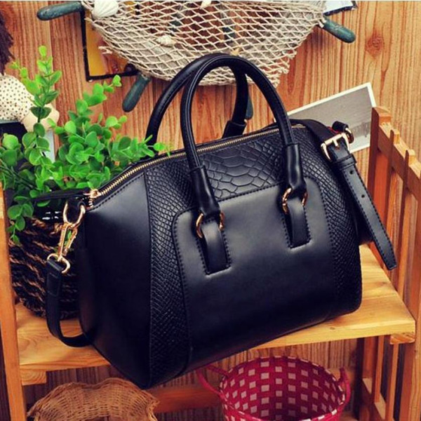 Wholesale-New Design 1PC Women Shoulder Bag Faux Leather Satchel Cross Body Tote Handbag Jun14