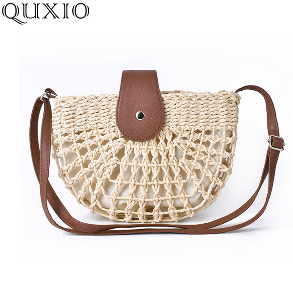 2019 New Round Soft Paper Rope Shoulder Bag Tassel Summer Beach Handmade Crossbody Bags Women Hollow Straw Bag Circle Rattan