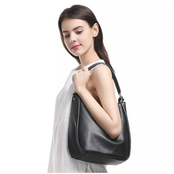 Women Top-Handle shoulder bags PU Hobo bolsa feminina bolso mujer sac a main Silt Pocket Zipper Handbags