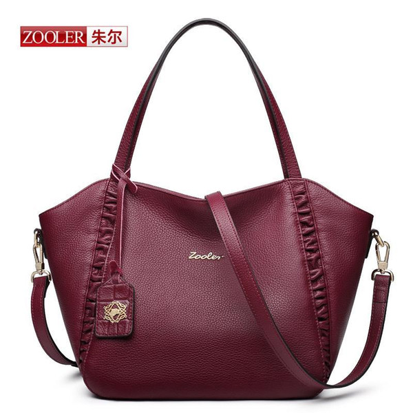 Wholesale- ZOOLER 2016 Luxury Handbags Women Bags Designer High Quality Fashion Genuine Real Leather Shoulder Bag Female Hobos BC-8188