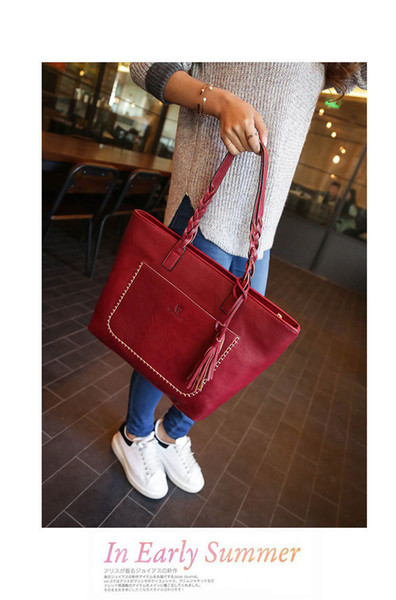 FDB 2020 NEW Popular style handbags Womens bag Fashion Shoulder bags Tassel Large capacity bags Free Shipping