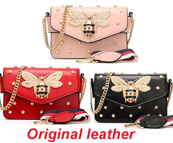 Free hot stamping high quality 2019 Little bee NEVER shoul FULL cowhide eather handbags color leather shopping bag Never single shoulder bag
