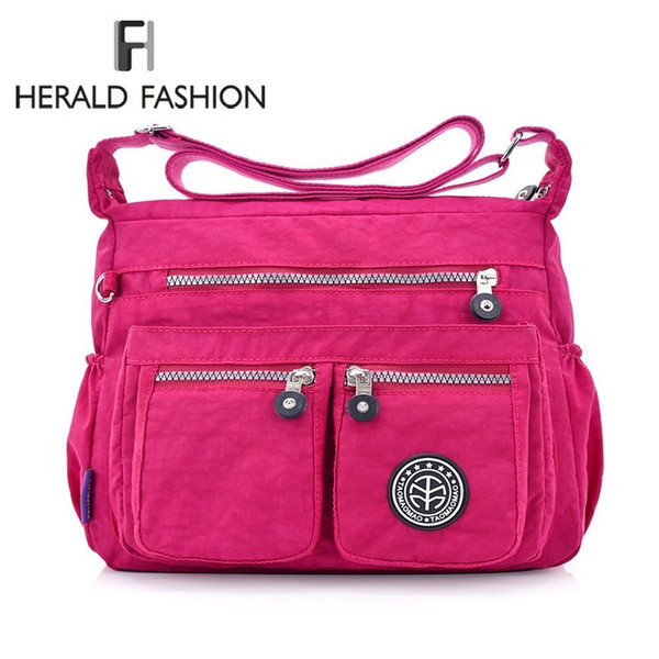 Herald Fashion Waterproof Nylon Women Messenger Bags Carteira Vintage Hobos Ladies Handbag Female Crossbody Bags Shoulder Bags