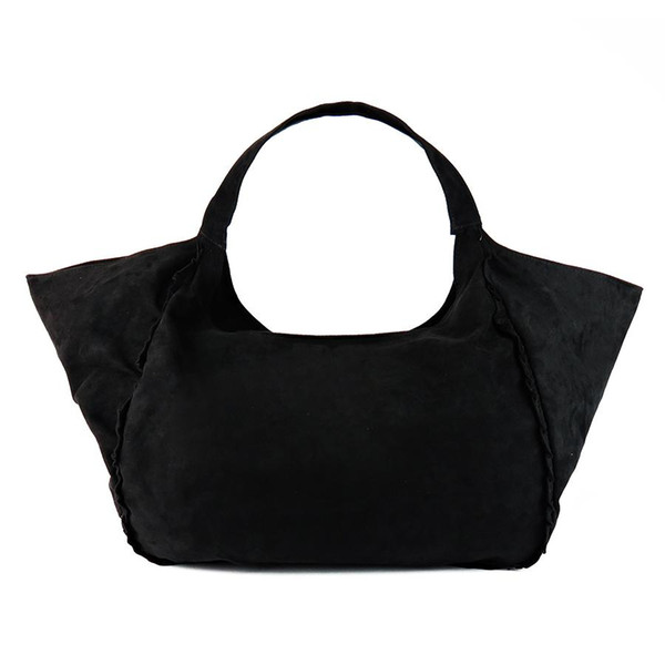 Wholesale- 2016 new women shoulder bags female faux suede handbags big capacity ladies black tote bag large shoulder bag bolsos sac a main