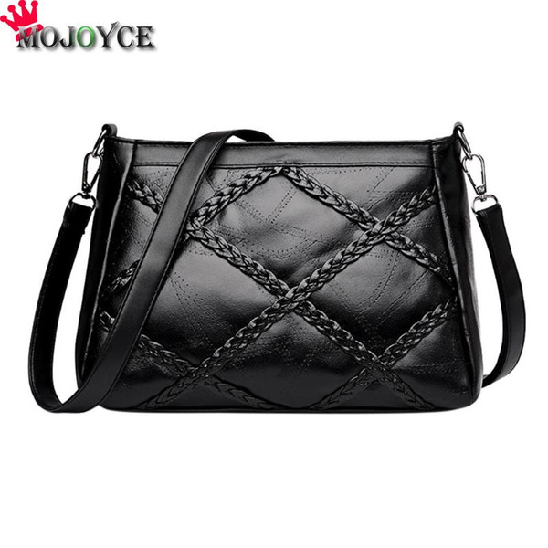 2018 New Women Messenger Bag PU Leather Shoulder Bag Female Black Crossbody Ladies Messenger Handbag Bolsa Feminina