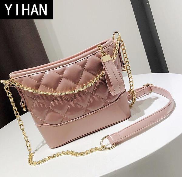 Factory branded women's bag classic rhombus chain bag fashion small fragrant wind women shoulder bag multi touch color leather lacquer