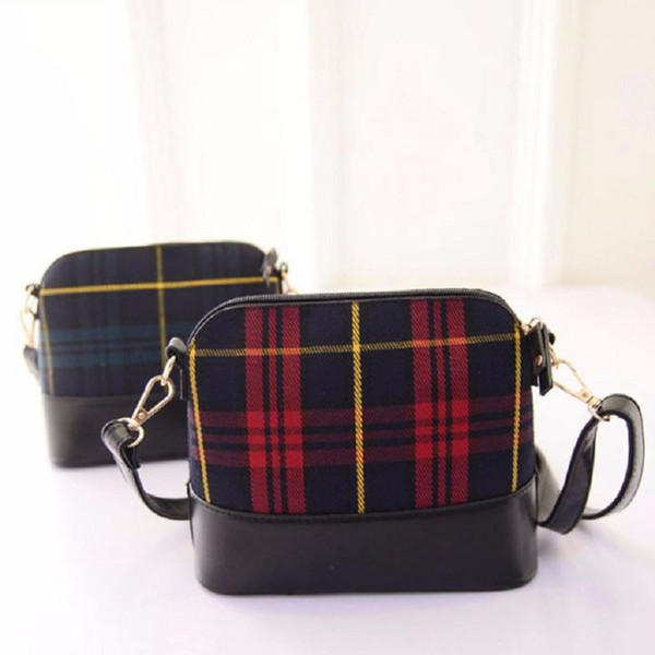 Wholesale- Naivety Plaid Hobo Satchel Fashion Tote Messenger Shoulder Handbag Portable Women Bag Bolso 15S61229 drop shipping