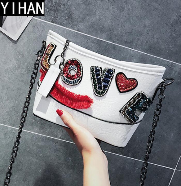 Cute Sequins Women Chain Bag Fashion Stylistic Stray Bags Small Fragrance Leather Messenger shoulder bag Diamond Leather Woman Shoulder Bag