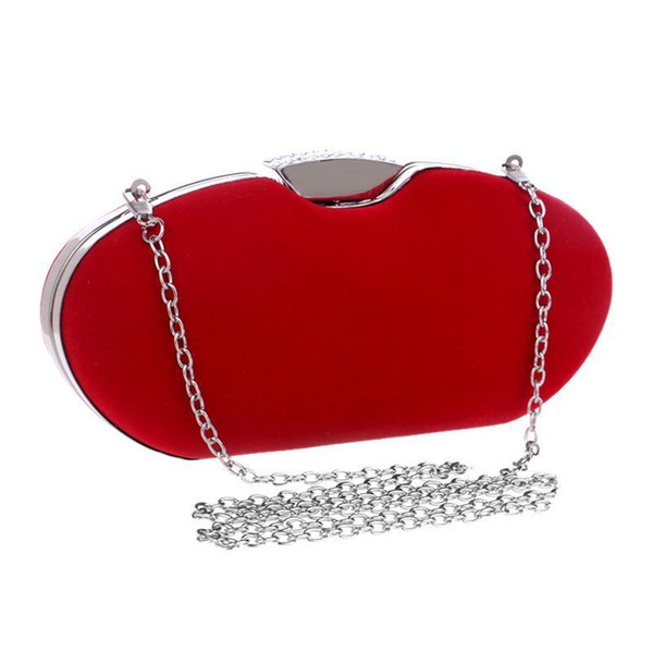 Wholetide- New Red/black Diamonds Evening Bags Clutch Purse Shoulder Handbags Tote/wallets