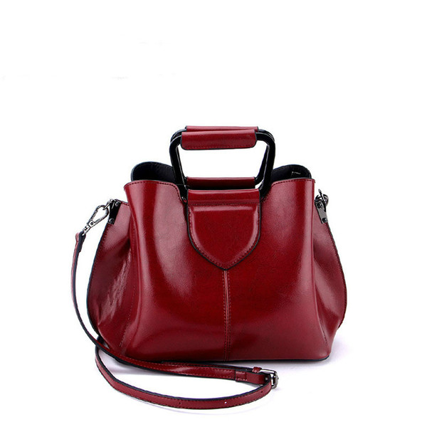 Genuine Leather Luxury Handbags Women Bags Designer Small Hobos Bolsas Tote Bag Exquisite Shoulder Bag Multi Color Design Red