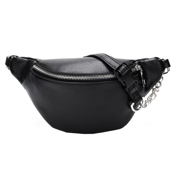 Women Fashion PU Leather Chain Messenger Bag Female Soft Handle Versatile Shoulder Bag Chest Bag#YL #173486