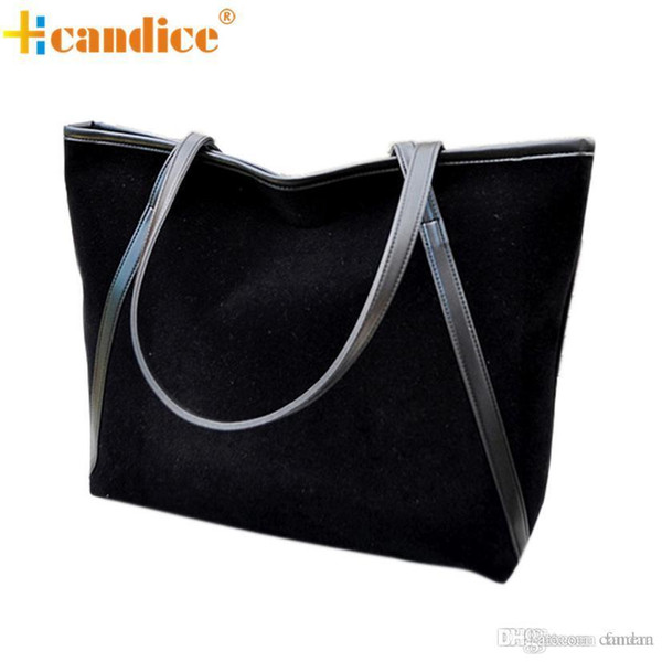 Wholesale- Naivety 2016 New Fashion New Simple Larger Capacity Faux Suede Women Bag Lady Handbag JUN10U drop shipping