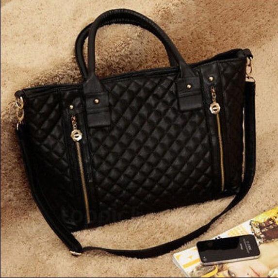 Women's Handbags Bags Leather Shoulder Tote Crossbody Bag Hobo Handbag Black