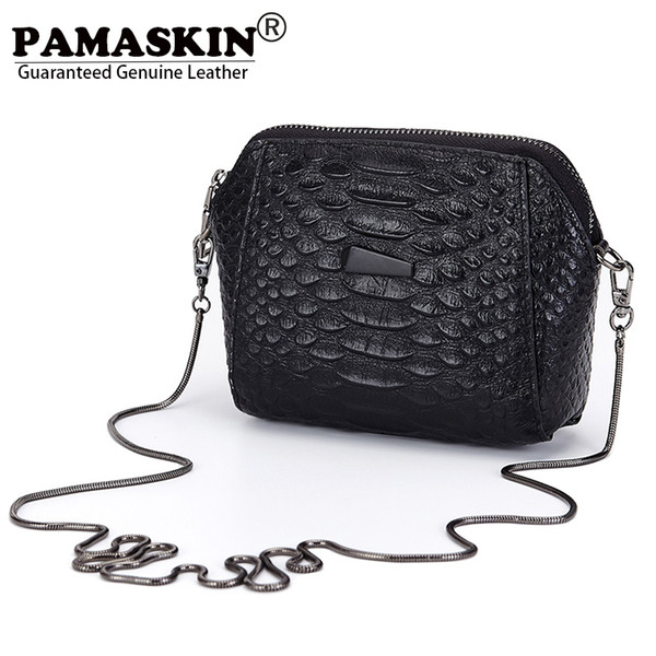 PAMASKIN 2017 New Arrivals Women Shoulder & Crossbody Bags Luxury Genuine Leather Female Mobile Phone Bags Multi-function Purses